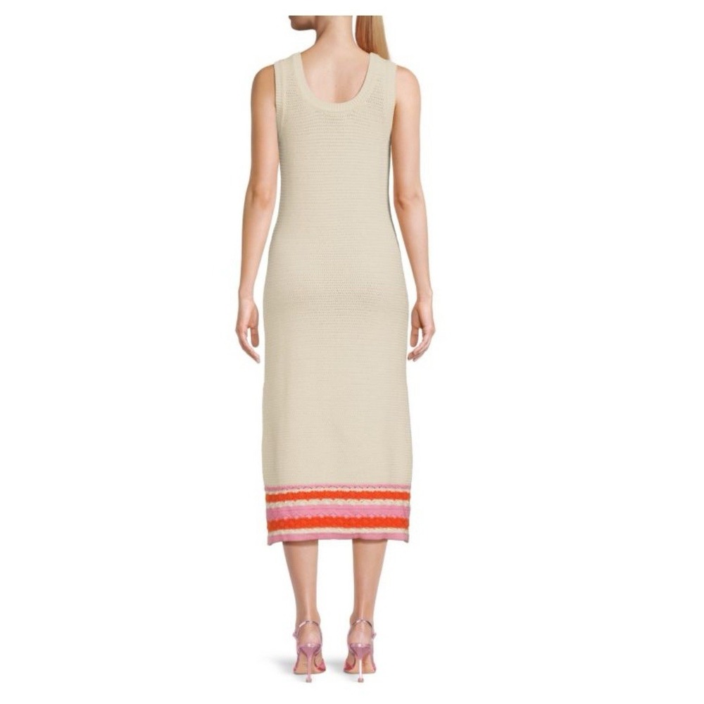 Design 365 Colorblock Crochet Sheath Midi Dress Size XS/P